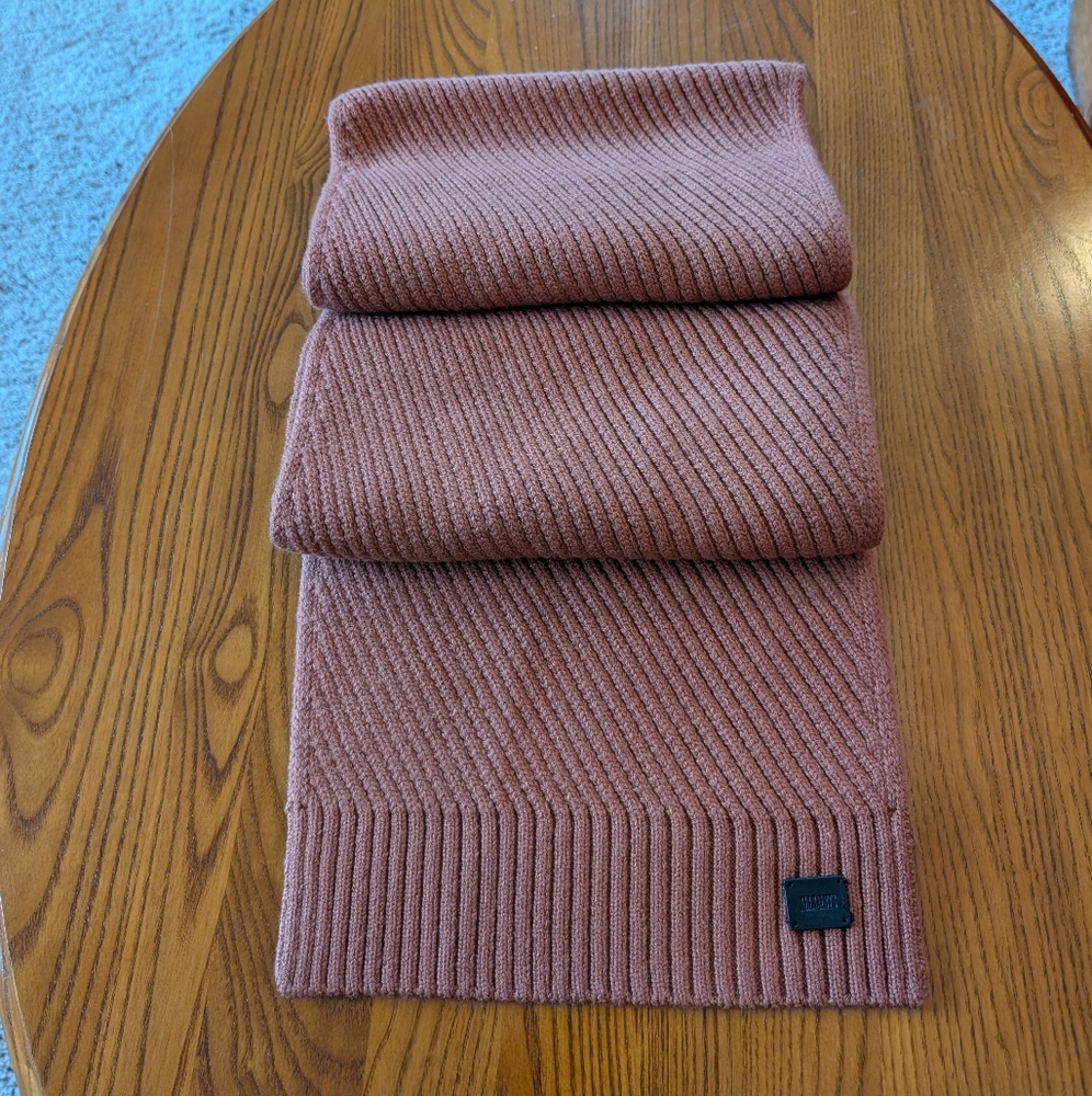 All Saints Brick Colored Acrylic/Wool Blend Scarf - NEW